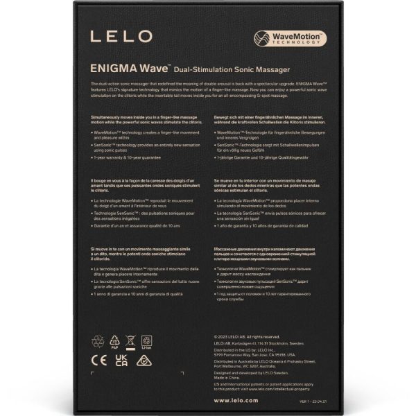 LELO - ENIGMA WAVE TRIPLE VIBRATION MASSAGER BLACK - Image 5