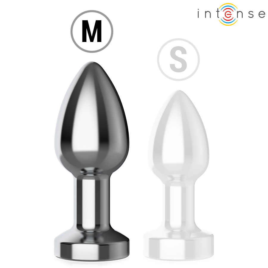 INTENSE - VIBRATING METAL ANAL PLUG WITH LED LIGHTS AND REMOTE CONTROL - SIZE M - Image 6
