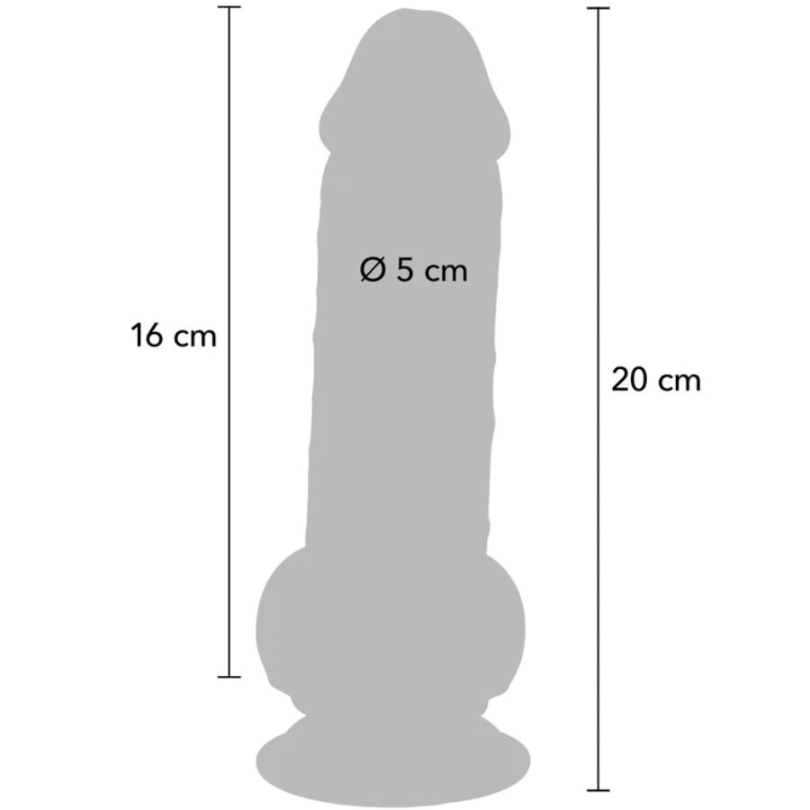 GET REAL - DELUXE REALISTIC PENIS WITH TESTICLES EXTRA THICK 20 CM - Image 4
