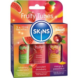 SKINS - FRUITY LUBES KIT WATERMELON, STRAWBERRY & MANGO LUBRICANTS 3 x 12 ML