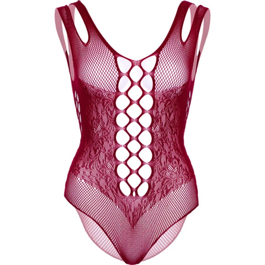 LEG AVENUE - 81641X SEAMLESS BODYSUIT BURGUNDY SIZE 1X/2X - Image 6