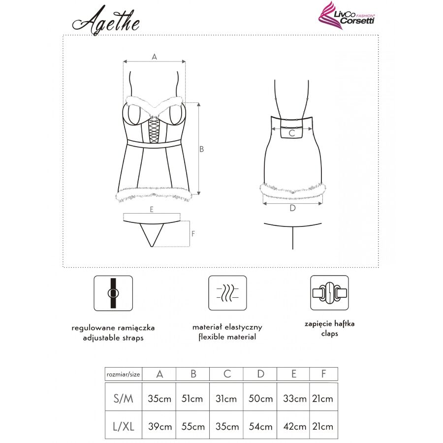 LIVCO CORSETTI FASHION - AGETHE LC 90607 CHEMISE + THONG + CHRISTMAS HAT - Image 6