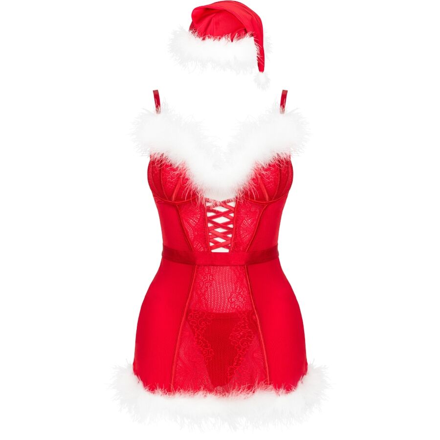 LIVCO CORSETTI FASHION - AGETHE LC 90607 CHEMISE + THONG + CHRISTMAS HAT - Image 4