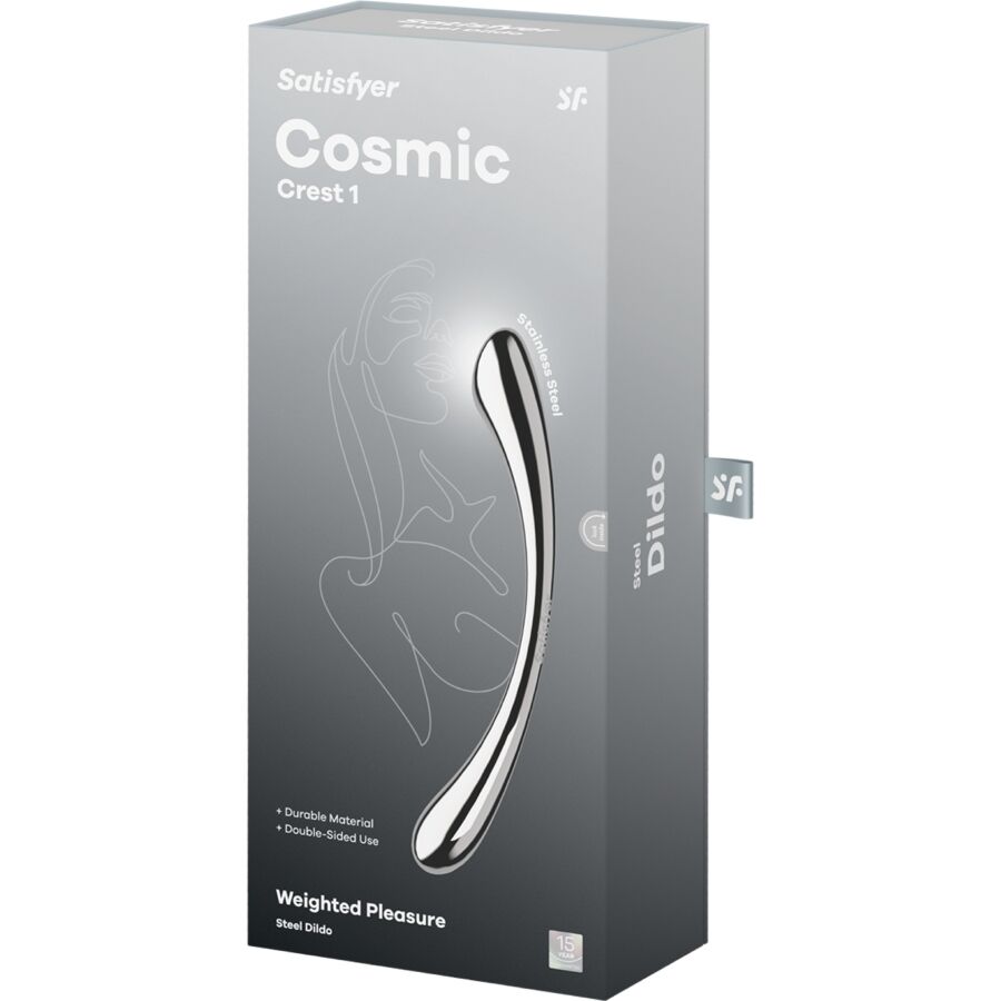 SATISFYER - COSMIC CREST 1 STAINLESS STEEL DOUBLE-ENDED DILDO - Image 5