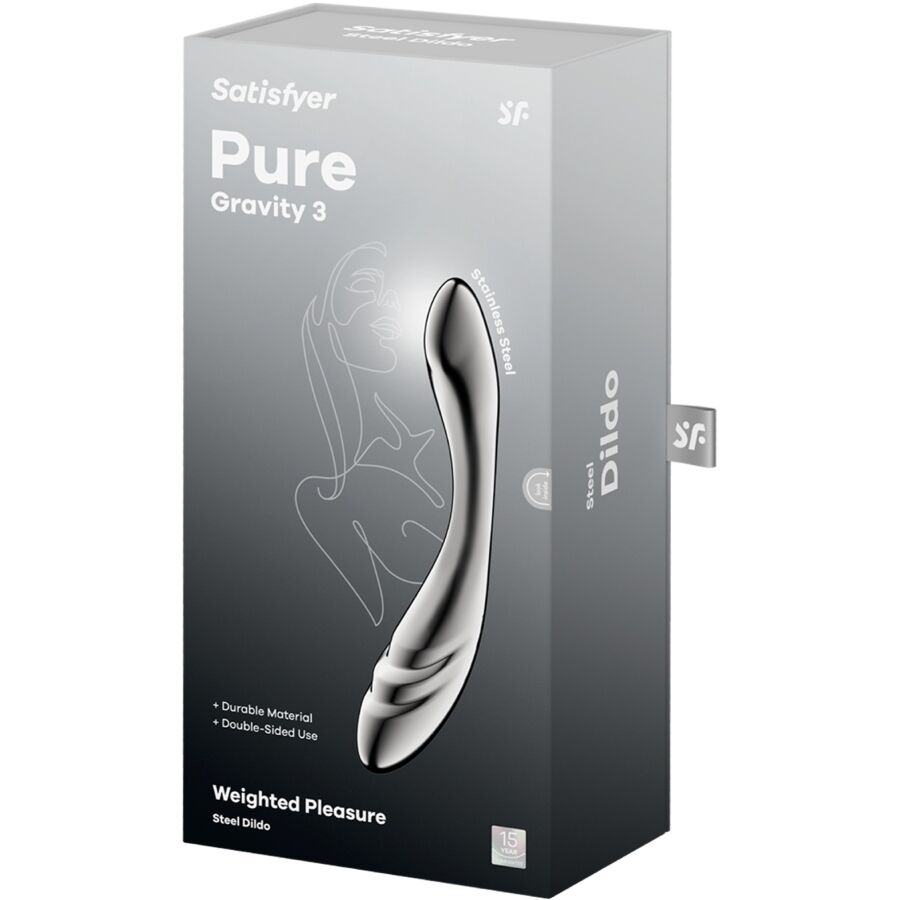 SATISFYER - PURE GRAVITY 3 STAINLESS STEEL DOUBLE-ENDED DILDO - Image 5