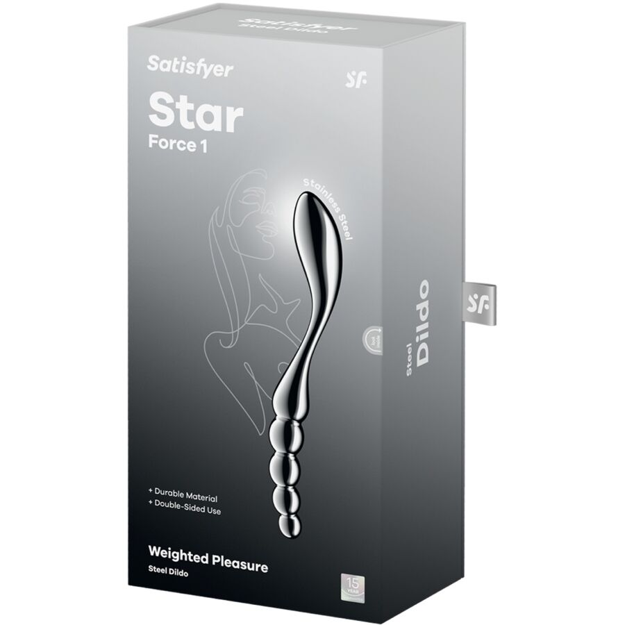 SATISFYER - STAR FORCE 1 STAINLESS STEEL DOUBLE-ENDED DILDO - Image 5