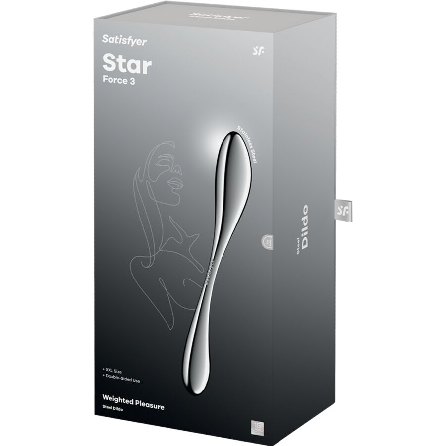 SATISFYER - STAR FORCE 3 STAINLESS STEEL DOUBLE-ENDED DILDO - Image 5