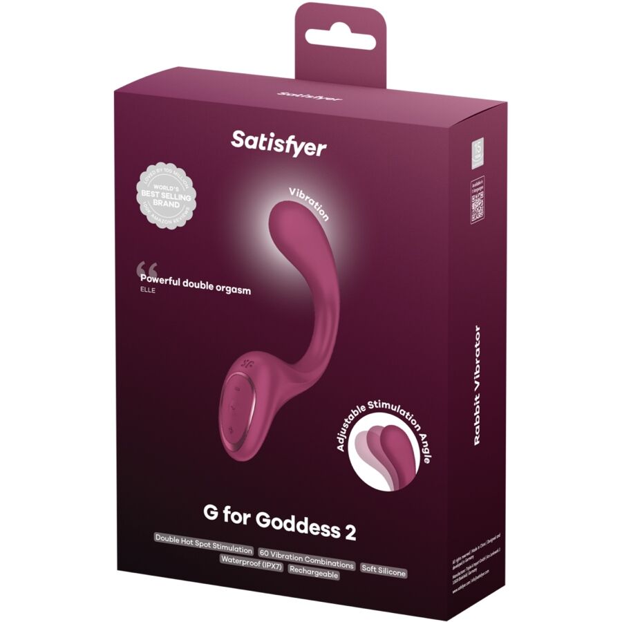 SATISFYER - G FOR GODDESS 2 RABBIT VIBRATOR BOTTLE BORDEAUX - Image 6