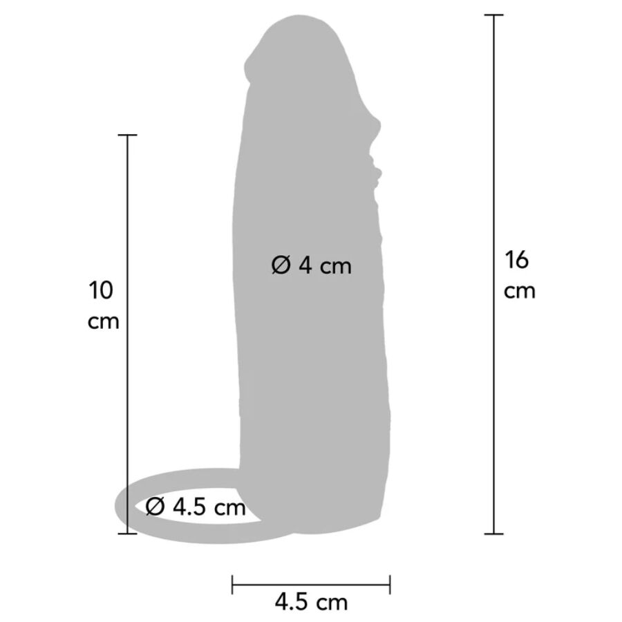 GET REAL - HYDRATED SKIN SILICONE PENIS SLEEVE CARAMEL 16 CM - Image 4