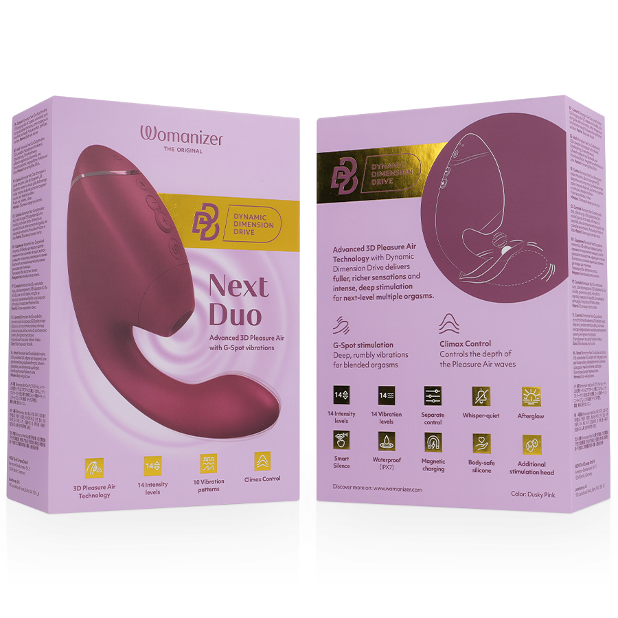 WOMANIZER - DUO NEXT DUAL CLITORAL & G-SPOT STIMULATOR DUSKY PINK - Image 7