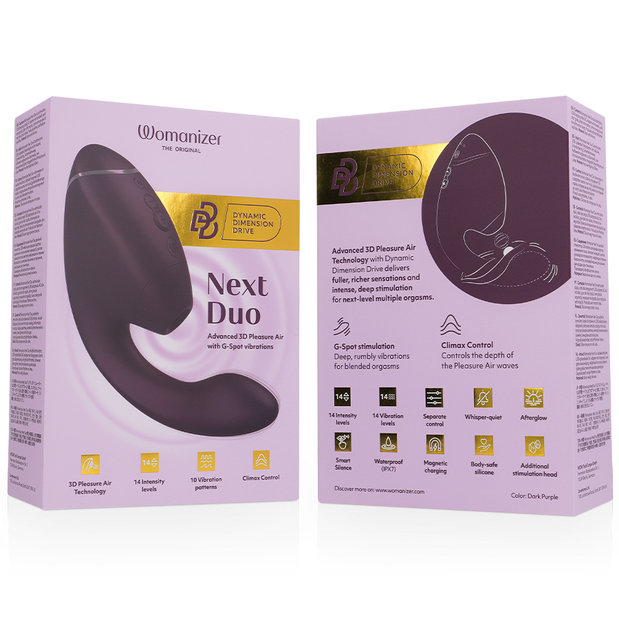 WOMANIZER - DUO NEXT DUAL CLITORAL & G-SPOT STIMULATOR DARK PURPLE - Image 7