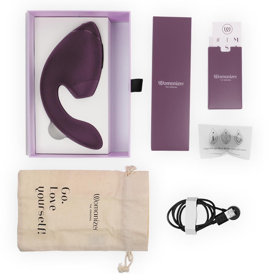 WOMANIZER - DUO NEXT DUAL CLITORAL & G-SPOT STIMULATOR DARK PURPLE - Image 6