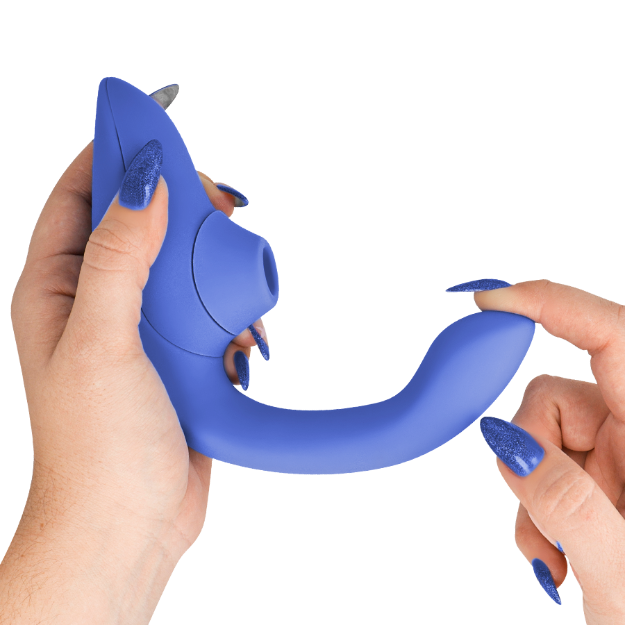 WOMANIZER - BLEND RABBIT VIBRATOR STIMULATOR VIBRANT BLUE - Image 4