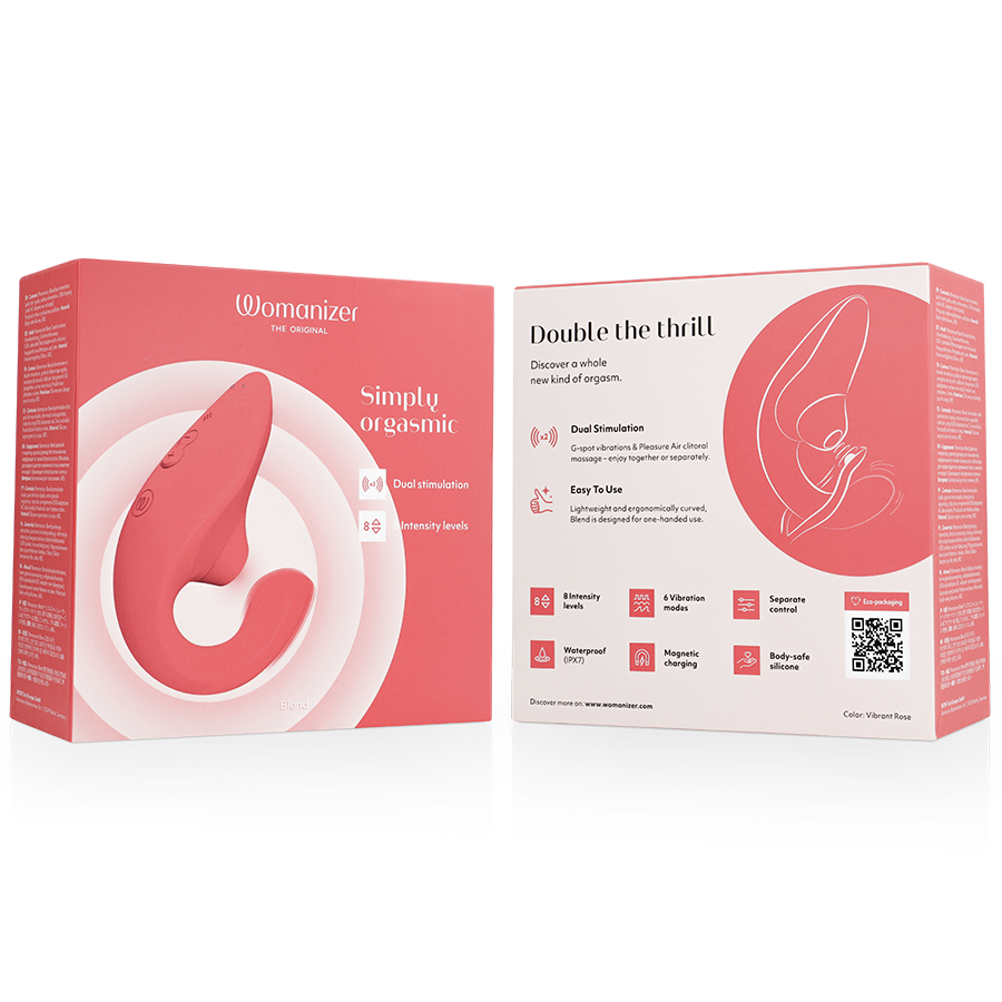 WOMANIZER - BLEND RABBIT VIBRATOR STIMULATOR VIBRANT ROSE - Image 7