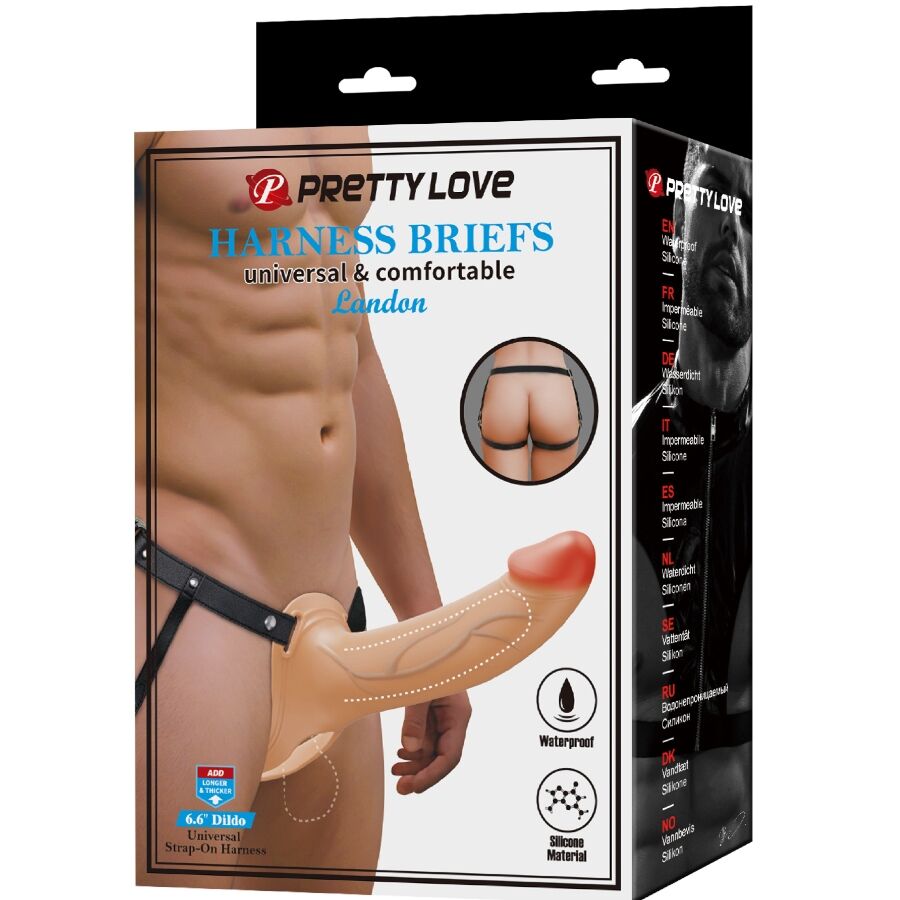 PRETTY LOVE - LANDON LIGHT-SKIN VIBRATING STRAP-ON - Image 9