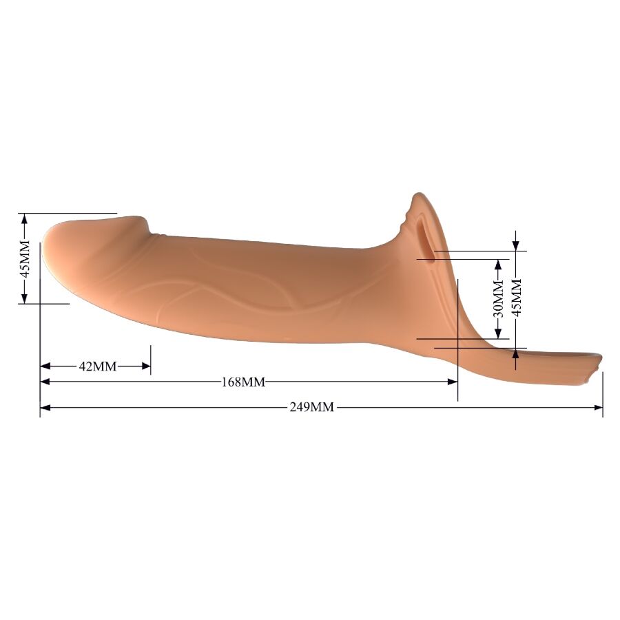 PRETTY LOVE - LANDON LIGHT-SKIN VIBRATING STRAP-ON - Image 6