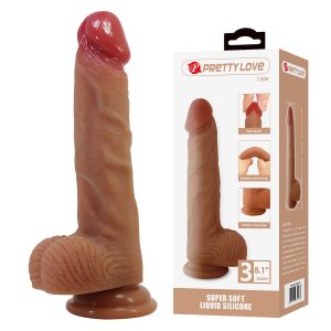 PRETTY LOVE - LISLE REALISTIC DILDO WITH SUCTION CUP 20.6 CM -Ã'- 4.2 CM