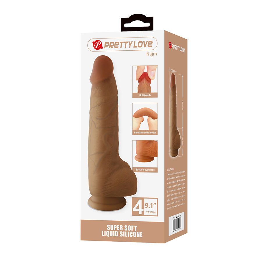 PRETTY LOVE - NAJM REALISTIC DILDO WITH SUCTION CUP 23.2 CM -Ã'- 5.5 CM - Image 8
