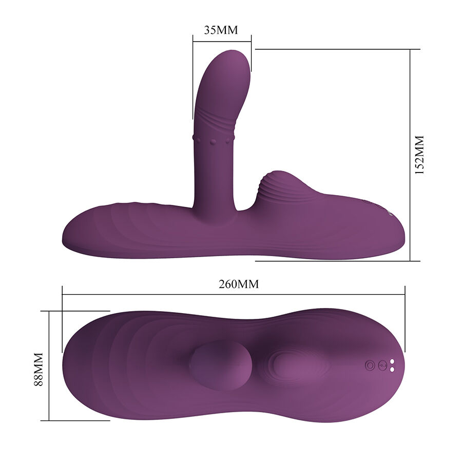 PRETTY LOVE - LUKA SIT-DOWN VIBRATOR WITH HEAT EFFECT AND REMOTE CONTROL - Image 9