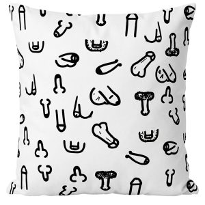 DIABLO PICANTE - 30 X 30 PENIS CUSHION WHITE