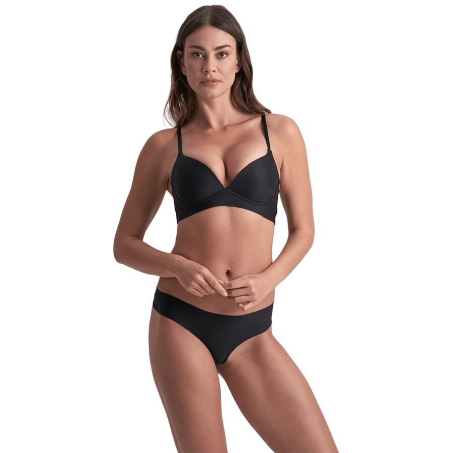 BYE-BRA - INVISIBLE THONG 2 PACK BEIGE & BLACK SIZE - Image 5
