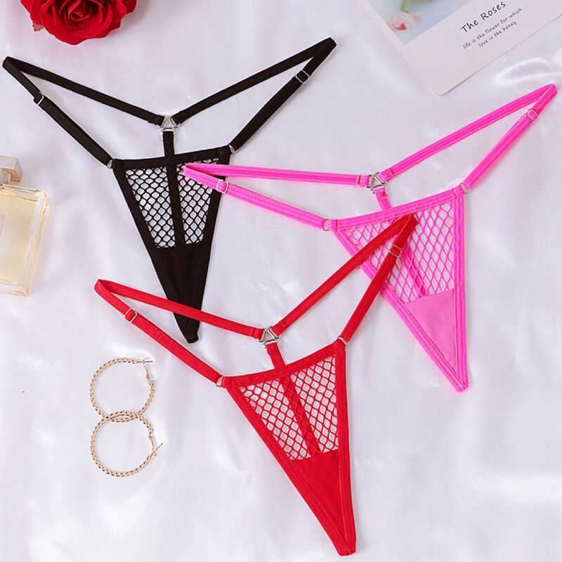 CHILIROSE - CR 4856 MICRO THONG MESH BLACK - Image 3