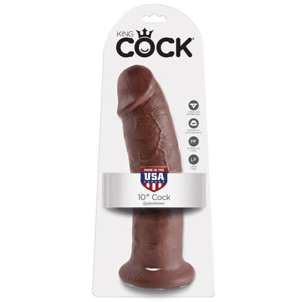KING COCK 10" COCK BROWN 25.4 CM - Image 2
