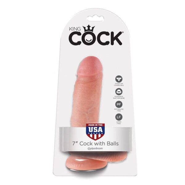 KING COCK 7" COCK FLESH WITH BALLS 17.8 CM - Image 2