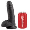 KING COCK 7" COCK BLACK WITH BALLS 17.8 CM - Image 4