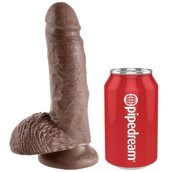 KING COCK 7" COCK BROWN WITH BALLS 17.8 CM - Image 4