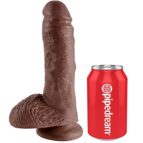 KING COCK 8" COCK BROWN WITH BALLS 20.3 CM - Image 4
