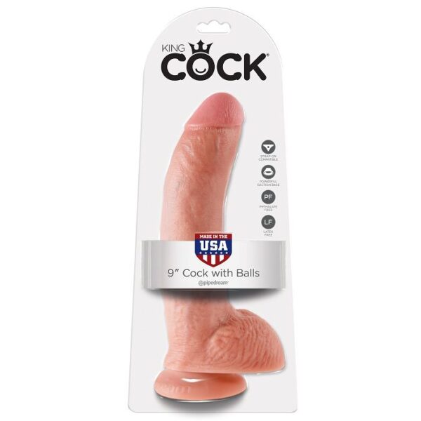 KING COCK 9" COCK FLESH WITH BALLS 22.9 CM - Image 2