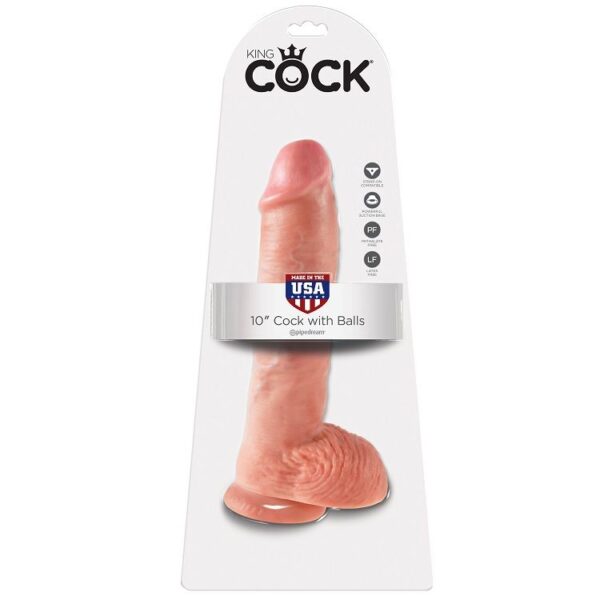 KING COCK 10" COCK FLESH WITH BALLS 26.5 CM - Image 2