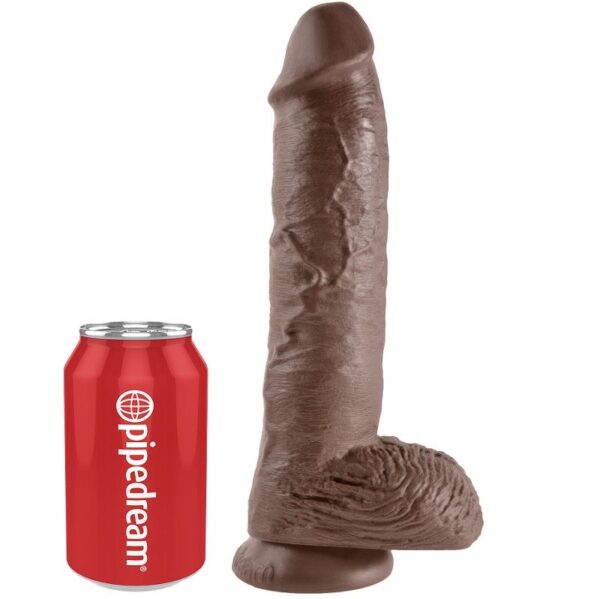 KING COCK 10" COCK BROWN WITH BALLS 25.4 CM - Image 4