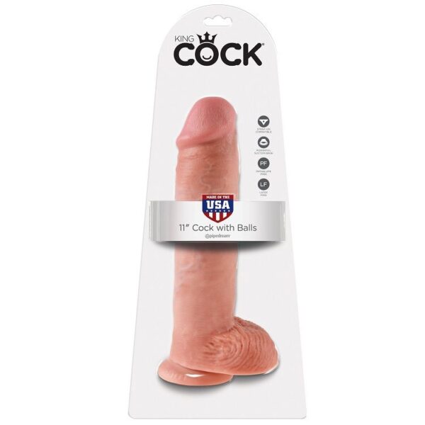 KING COCK 11" COCK FLESH WITH BALLS 28 CM - Image 2