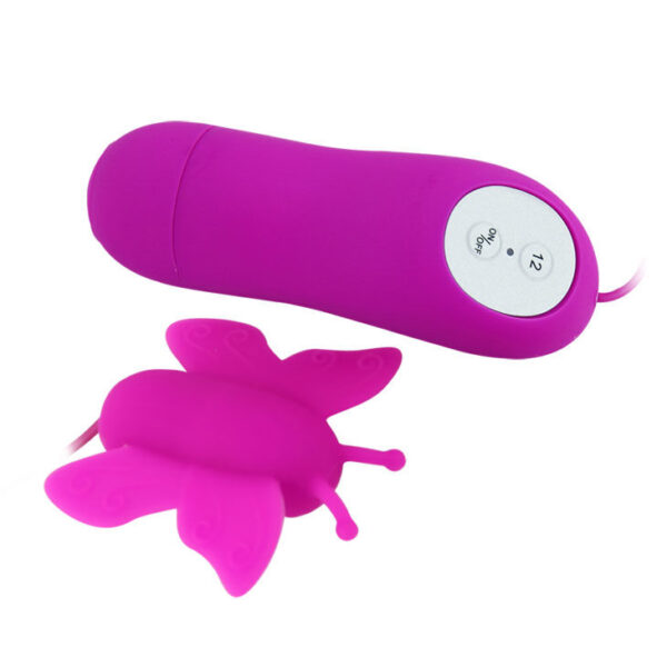 BAILE- CLIT STIMULATOR TORIS BUTTERFLY LOVE EGGS 12 SPEEDS LILAC REMOTE CONTROL - Image 2