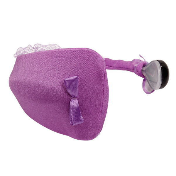 THONG WITH VIBRATOR PURPLE - Image 3