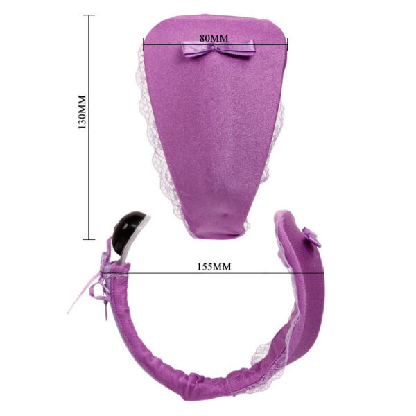 THONG WITH VIBRATOR PURPLE - Image 5