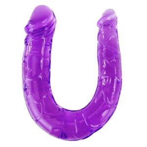 DOUBLE FLEXIBLE DILDO PURPLE