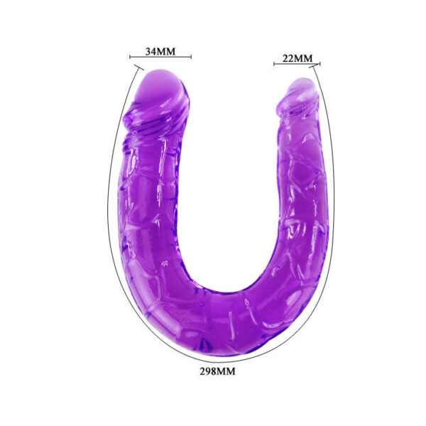 DOUBLE FLEXIBLE DILDO PURPLE - Image 4