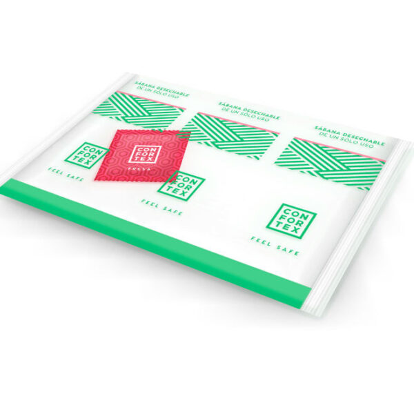 CONFORTEX DISPOSABLE HYGIENIC SHEETS, INDIVIDUAL BAG + CONFORTEX STRAWBERRY CONDOM - Image 2
