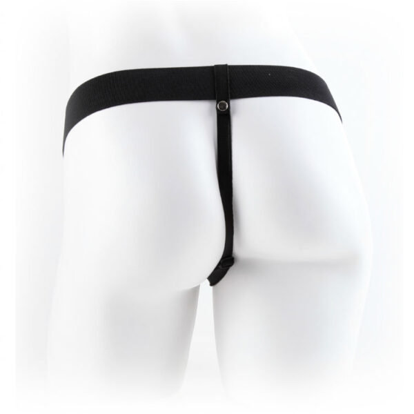 FETISH FANTASY SERIES 7" HOLLOW STRAP-ON WITH BALLS 17.8CM FLESH - Image 3
