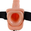FETISH FANTASY SERIES 7" HOLLOW STRAP-ON WITH BALLS 17.8CM FLESH - Image 5