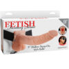 FETISH FANTASY SERIES 9" HOLLOW STRAP-ON WITH BALLS 22.9CM FLESH - Image 4