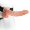 FETISH FANTASY SERIES 9" HOLLOW STRAP-ON WITH BALLS 22.9CM FLESH