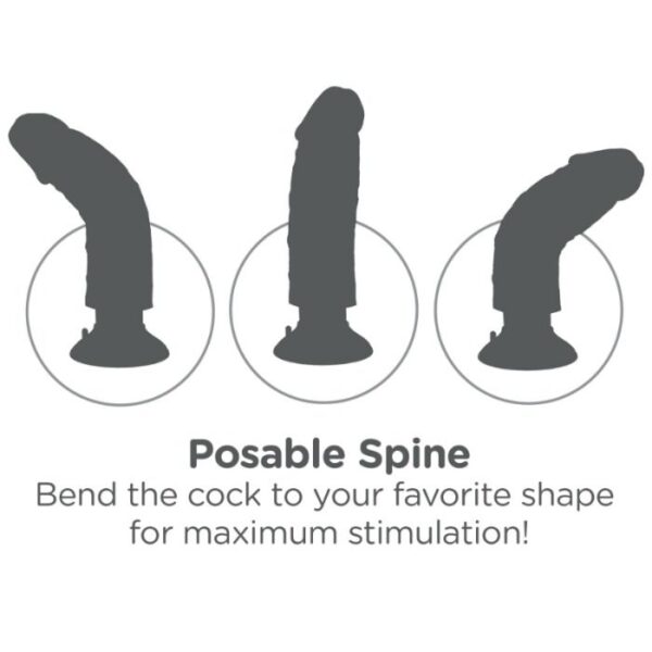 KING COCK - VIBRATING COCK BROWN 15.24 CM - Image 6