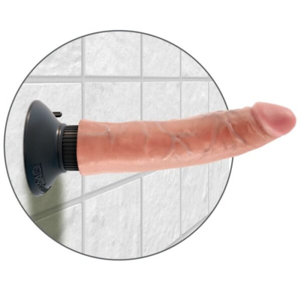 KING COCK 17.78 CM VIBRATING COCK FLESH - Image 5