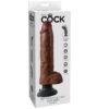 KING COCK 25.5 CM VIBRATING COCK WITH BALLS BROWN - Image 3