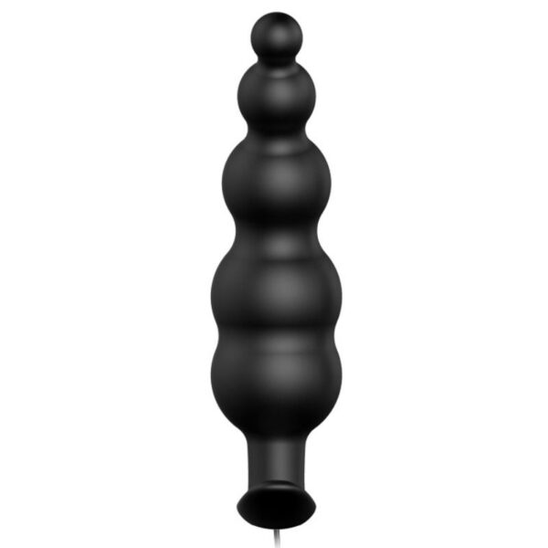 PRETTY LOVE BOTTOM SILICONE RIBBED PLUG 12 VIBRATION MODES - Image 2