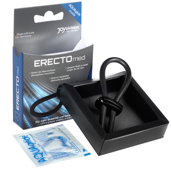 ERECTO MED SILICONE BLACK RING - M - Image 2